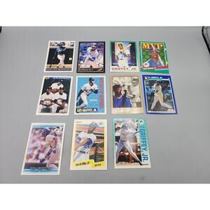Lot of 11 Ken Griffey Jr Cards Baseball Various Years
